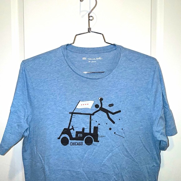 Travis Mathew Other - TravisMathew Chicago Golf T Shirt Mens M Blue Golf Cart Graphic Tee